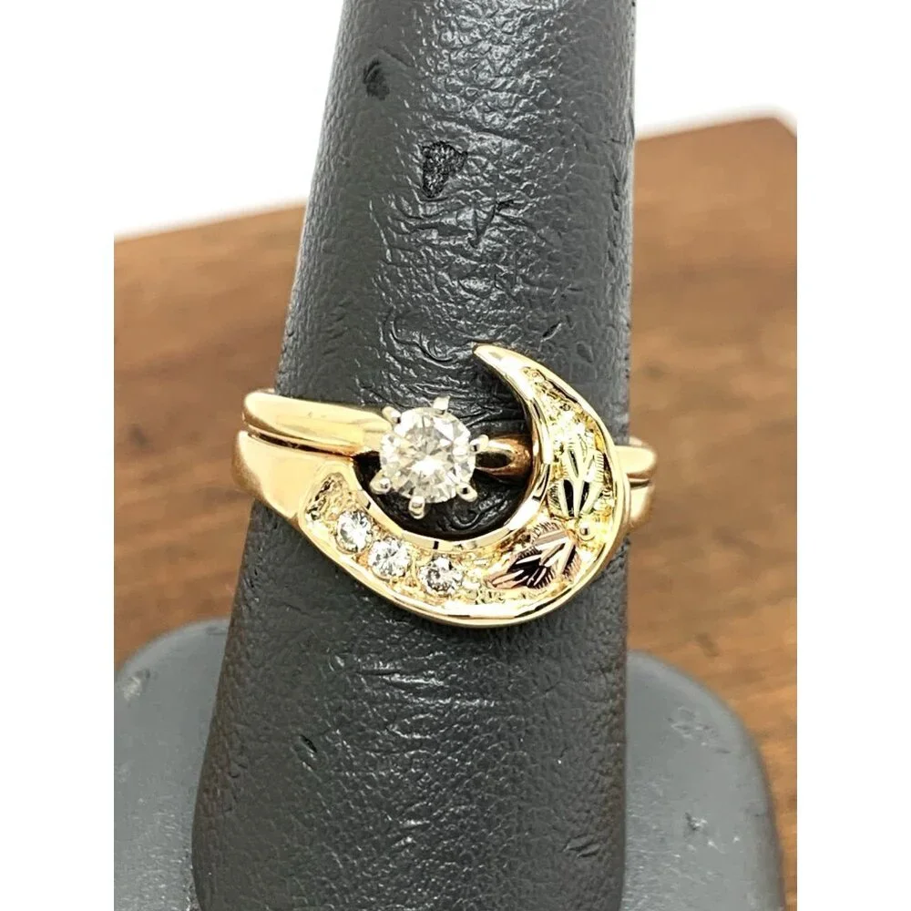 Cocktail Diamond Ring 0.30ctw 14k Yellow Gold Estate Jewelry Women's Size 8.5